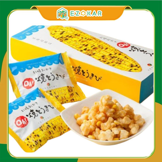 [Direct delivery from Hokkaido] YOSHIMI Sapporo Roasted Corn Flavor Rice Crackers 1 box/18g×(6 bags, 10 bags)